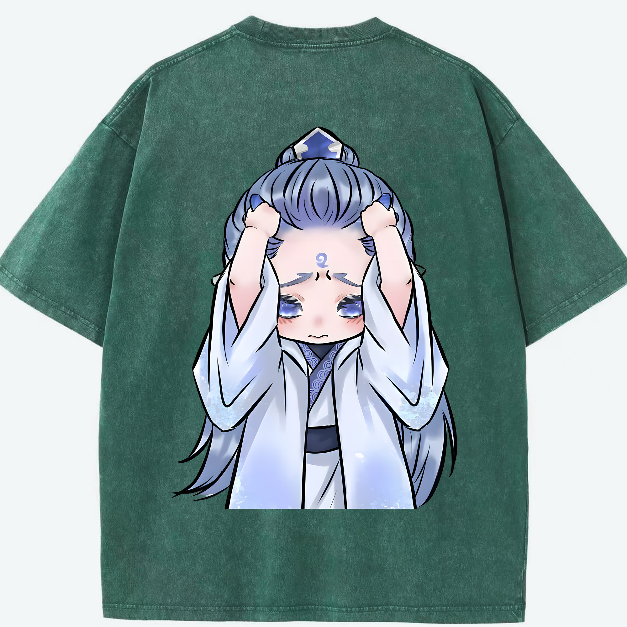 （画像用） Ne Zha 2 ナタ 魔童の大暴れ 綿100% ヴィンテージ風 半袖Tシャツ（背面プリント）